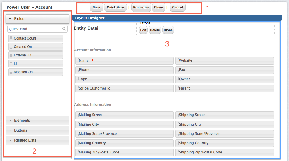 Screenshot of the Layout Designer